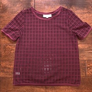 Loft burgundy top